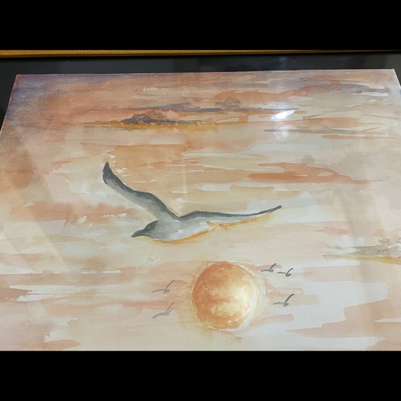 Original watercolor drawing on Canson , the sunset - Picture 2 of 5